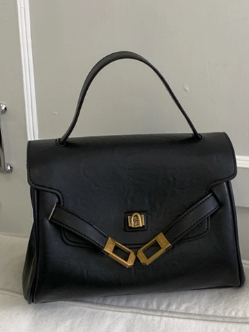 Sac Fourre-tout pour Femme en Cuir PU Grande Capacité Vintage Rétro Minimaliste Sac à Main Bandoulière avec Verrou en Métal Élégant