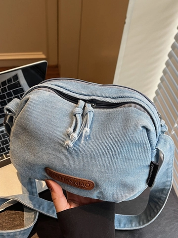 Washed Denim Crossbody Bag For Women Minimalist Casual Small Camera Bag With Adjustable Strap Vintage Shoulder Bag