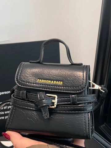 Mode PU Leer Mini Vierkante Crossbodytas Voor Vrouwen Stedelijk Minimalistisch Forens Handtas Met Verstelbare Riem Handvat Tas