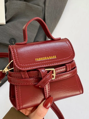 Mode PU Leer Mini Vierkante Crossbodytas Voor Vrouwen Stedelijk Minimalistisch Forens Handtas Met Verstelbare Riem Handvat Tas