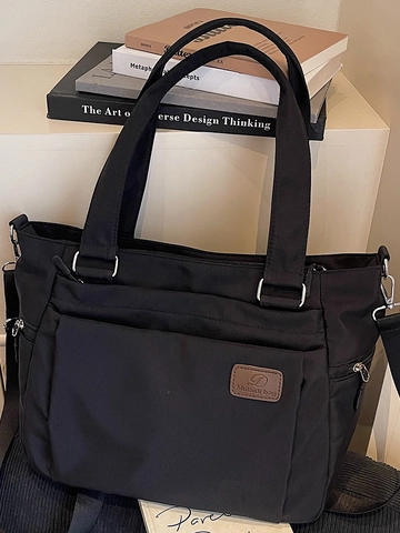 Grote Capaciteit Dames Nylon Tote Tas Stedelijk Minimalistisch Messenger Bag Voor Studenten Kantoor Handtas
