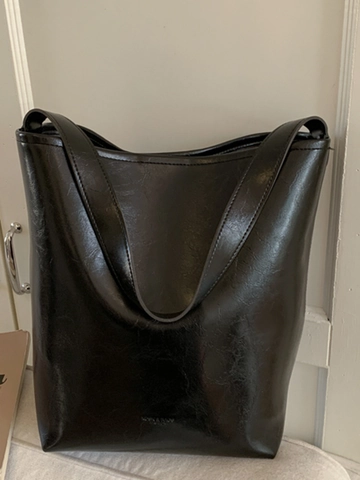 Retro PU Leder Eimertasche Für Damen 2025 Neue Casual Einzelschulter Achsel Tasche Nische Große Kapazität Umhängetasche