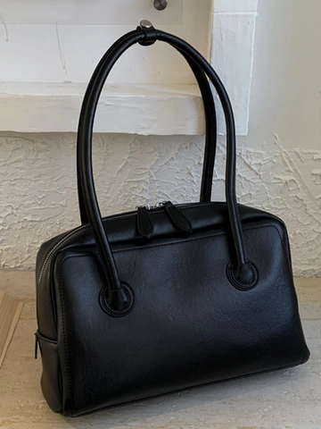 Minimalist PU Leather Underarm Bag For Women Large Capacity Shoulder Bag Solid Color Urban Style Versatile Casual Handbag Daily Tote Bag