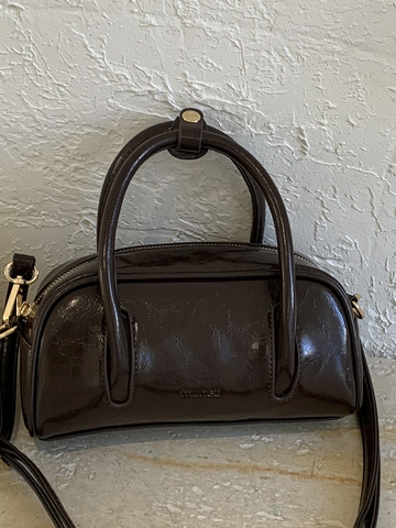 Retro Koreanischer Stil Damen Boston Tasche PU Leder Minimalistische Lässige Umhängetasche Mit Anhänger Mode Urbane Schultertasche
