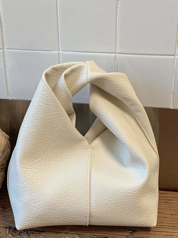 Borsa Hobo da Donna Minimalista con Manico a Nodo in Pelle PU Martellata Grande Capacità Casual Pendolare Borsa a Mano a Spalla Urban Style