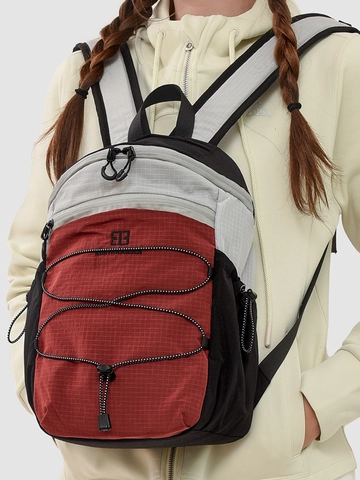 Mochila de Senderismo de Nailon Ligera de Bloque de Color al Aire Libre Impermeable para Viaje Con Cordón Elástico para Mujer Estudiantes