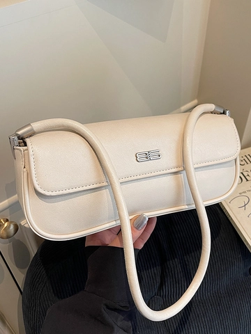 Moderne Urbane Unterarmtasche Aus PU Leder Für Damen Vintage Baguette Tasche Mit Metallschnalle Ziernaht Alltag Schultertasche