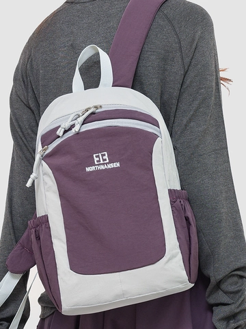 Mode Farbblock Nylon Rucksack Wasserdicht Outdoor Reise Bergtasche Leicht Minimalistisch Student Schultasche Für Damen