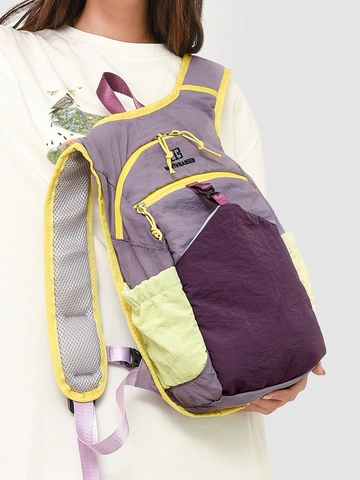 Mochila de Viaje de Gran Capacidad para Mujer al Aire Libre Color de Contraste Impermeable Nylon Mochila de Ciclismo para Acampar Fitness Bolsa Casual
