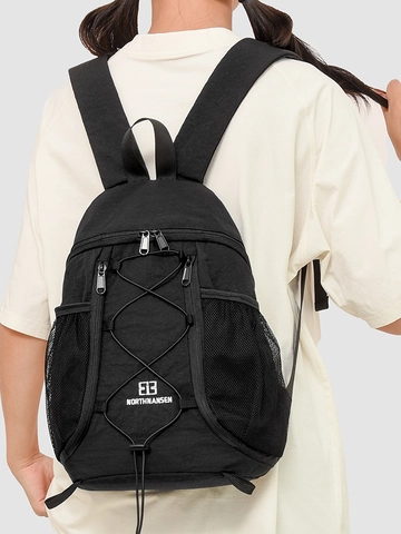 Damen Mode Rucksack Leichtes Nylon Wasserdicht Große Kapazität Reisen Outdoor Daypack Farbblock Studenten Rucksack