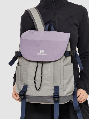 Sac à Dos Décontracté en Tissu Oxford pour Femmes Grande Capacité Imperméable Color Block Cartable Léger pour Étudiants