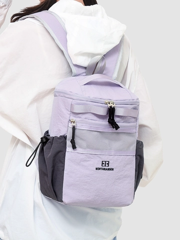 Mochila de Nailon Ligera Impermeable para Mujer Bolsa de Viaje Senderismo al Aire Libre Bloque de Color Tendencia Callejera
