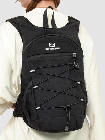Leichter Wasserdichter Nylon Rucksack Für Damen Kontrastfarbe Kordelzug Reise-Rucksack Schultasche Für Sport