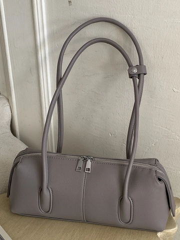 Bolso de Axila para Mujer Moda de Cuero PU Textura Lichi Minimalista Urbano Bolso de Hombro Retro Color Sólido