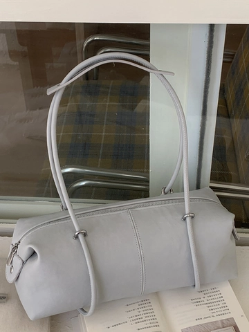 Borsa Tote in Pelle PU Stile Coreano Grande Capacità Urban Semplice Impuntura Borsa Sottobraccio Monospalla Borsa Grande per Donna