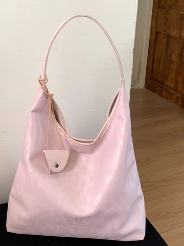 Bolso de Mano de Cuero PU de Gran Capacidad para Mujer Minimalista Moda Hobo Hombro Retro Urbano Viaje Diario