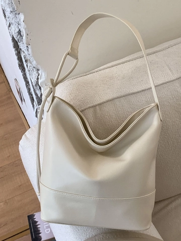 Borsa a Secchiello Hobo in Pelle PU di Grande Capacità da Donna Minimalista Urban Retro Borsa a Tracolla Per Pendolarismo Quotidiano Donna