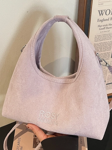 Rosy Dodenia Femmes Rétro PU Daim Hobo Sac Minimaliste Sac à Bandoulière Sous le Bras Vintage Sac à Main pour le Quotidien
