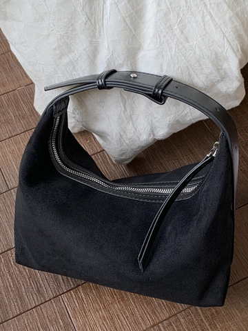 Borsa a Spalla Hobo in Pelle PU da Donna Borsa a Tracolla di Grande Capacità per Pendolare Borsa Underarm Minimalista