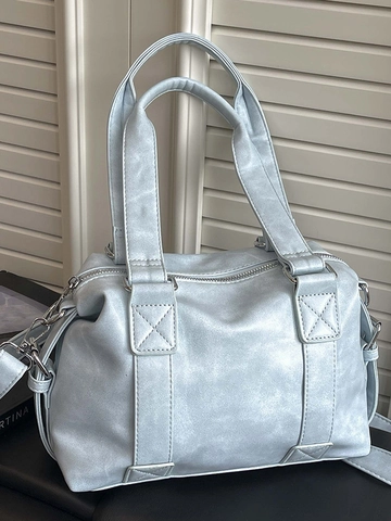 Retro PU Leder Boston Schultertasche Große Kapazität Umhängetasche Kissentasche Für Damen Urban Einfach Lässige Reise Handtasche
