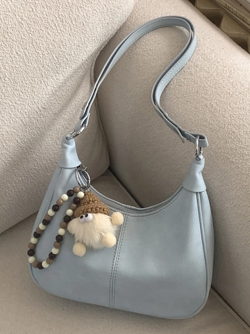 Borsa a Spalla Hobo da Donna in Pelle PU a Mezza Luna Borsa Vintage Minimalista Con Tracolla Regolabile Borsa a Tracolla Quotidiana