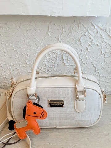 Damen Vintage PU Leder Patchwork Boston Tasche Elegante Nähte Handtasche Mit Pferdeanhänger Chic Daily Schultertasche