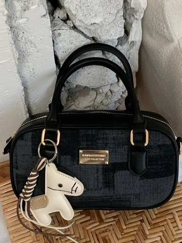 Damen Vintage PU Leder Patchwork Boston Tasche Elegante Nähte Handtasche Mit Pferdeanhänger Chic Daily Schultertasche