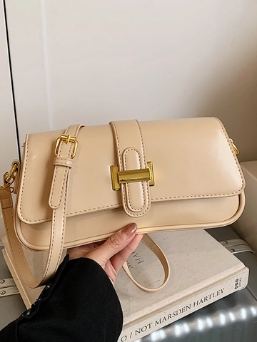 Borsa Sottobraccio in Ecopelle Urban Simple per Donna Borsa a Tracolla di Moda Con Fibbia in Metallo Borsa Giornaliera Versatile