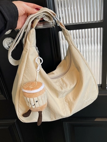 Dames Nylon Schoudertas Grote Capaciteit Casual Halfmaan Hobo Crossbody Tas Met Verstelbare Riem Voor Dagelijks Woon-werk