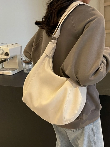 Bolso Hobo de Tela Oxford Grande para Mujer Estilo Coreano Color Sólido Nylon Tote Hombro Bolso Bandolera Urbano Minimalista Mano
