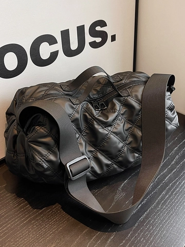 Grote Capaciteit Gevoerde Puffer Crossbody Tas Voor Vrouwen Mode Trendy Reizen Woon-werkverkeer Tote Tas Met Verstelbare Schouderriem