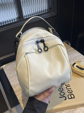 Bolso Bandolera de Lona Ligera para Mujer Tendencia Callejera Informal Bolso Tote Pequeño Con Correa Ajustable