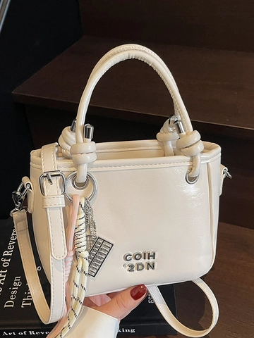 Borsa a Secchiello in Pelle PU Tinta Unita Minimalista Coreana alla Moda per Donna Borsa a Mano Versatile Borsa a Tracolla