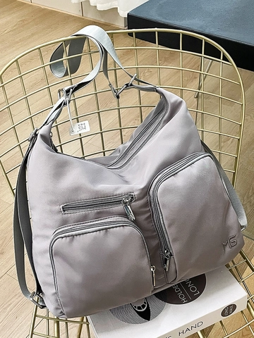 Borsa a Tracolla da Donna in Nylon Grande Capacità Multitasche Borsa Tote da Viaggio Casual Borsa Hobo per Uso Quotidiano