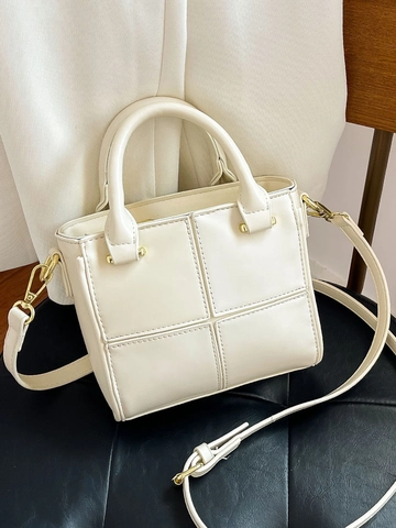 Women Quilted Bucket Bag Faux Leather Handbag Crossbody Tote With Adjustable Strap Fashion Daily Commuter Top Handle Purse