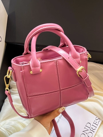 Women Quilted Bucket Bag Faux Leather Handbag Crossbody Tote With Adjustable Strap Fashion Daily Commuter Top Handle Purse