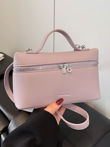 Sac Bandoulière Femme en Cuir PU Grain de Litchi Petit Sac à Main Style Urbain Minimaliste Sangle Réglable Pour Trajet