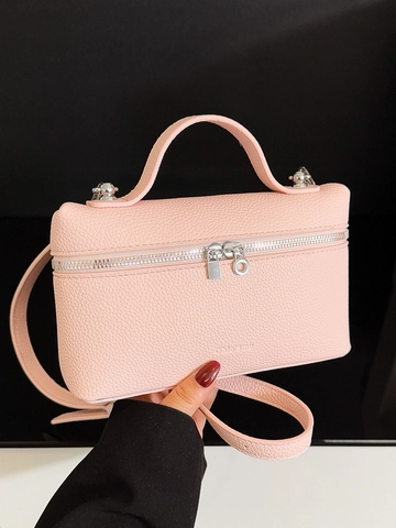 Sac Bandoulière Femme en Cuir PU Grain de Litchi Petit Sac à Main Style Urbain Minimaliste Sangle Réglable Pour Trajet
