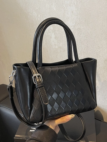 Borsa a Secchiello Trapuntata da Donna in Pelle PU Borsa a Mano a Tracolla Con Tracolla Staccabile Elegante Borsa da Pendolare Quotidiana