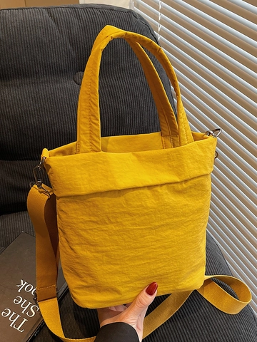 Japanese Korean Style Minimalist Pleated Handbag For Women Solid Color Versatile Lightweight Casual Crossbody Bag Small Tote Bag