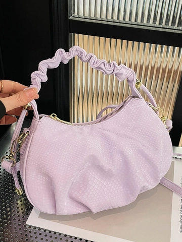 Niche Design Σχέδιο Λεπιδιών Ψαριού PU Δέρμα Πλισέ Cloud Bag για Γυναίκες Μόδα Τσάντα Χειρός Chic Crossbody Τσάντα