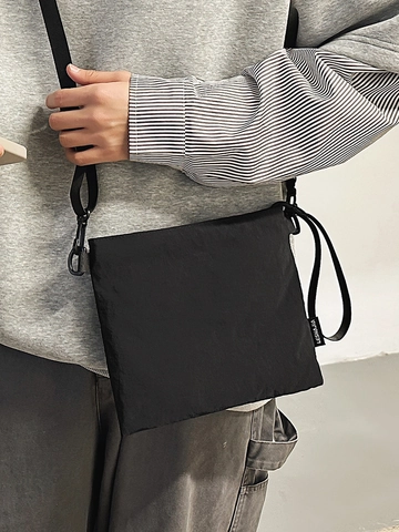 Urbane Minimalistische Nylon Kleine Quadratische Umhängetasche Für Damen Herren Casual Leichte Wasserdichte Messenger Bag Schultertasche