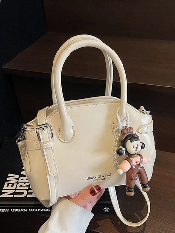 Borsa a Tracolla in Pelle PU Vintage per Donna Borsa a Mano Elegante con Finitura a Cera d'Olio e Tracolla Rimovibile