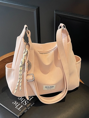 Damen PU Leder Tote Bag Große Kapazität Einfache Urban Pendeln Umhängetasche Minimalistisch Vielseitige Tägliche Handtasche