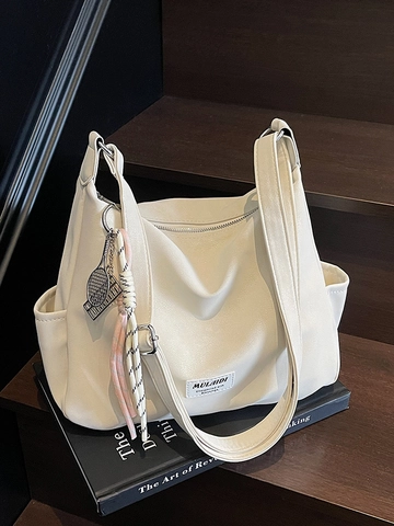 Damen PU Leder Tote Bag Große Kapazität Einfache Urban Pendeln Umhängetasche Minimalistisch Vielseitige Tägliche Handtasche