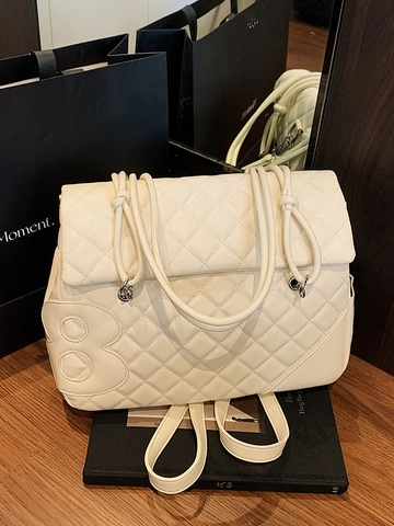 Schicke Gesteppte Umhängetasche Große Kapazität Mit B-Buchstabe Koreanischer Stil PU-Leder Shopper Handtasche Für Damen Alltag