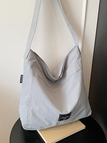 Urban Minimalist Oxford Cloth Large Capacity Tote Bag For Women Daily Commuting School Versatile Lightweight Shoulder Bag