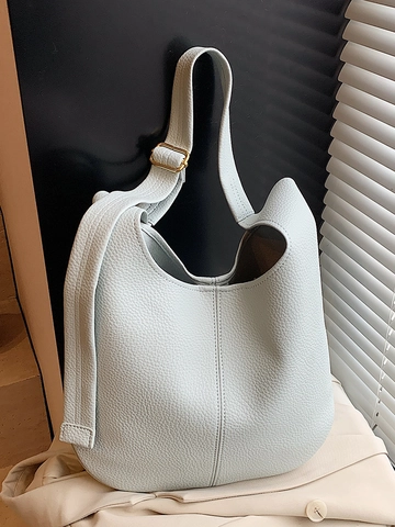 Große Kapazität Litschi-Muster PU-Leder Tote Bag Für Damen Mode Urban Minimalistische Schultertasche Umhängetasche Hobo Handtasche