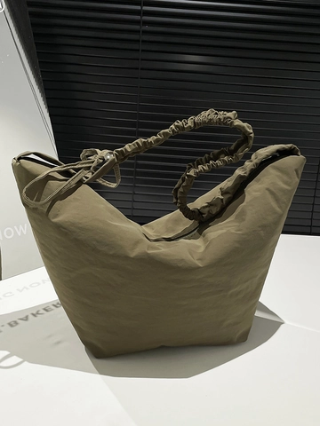 Damen Große Kapazität Plissee Riemen Schultertasche Minimalistische Nylon Teigtaschen Tasche Casual Umhängetasche Für Den Alltag