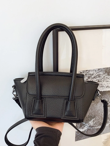 Borsa a Tracolla da Donna in Pelle PU con Motivo Litchi Borsa a Mano Urban Minimalist con Tracolla Regolabile Borsa a Secchiello